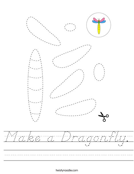 Make a Dragonfly Worksheet
