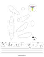 Make a Dragonfly Handwriting Sheet
