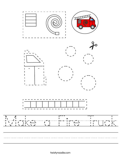 Make a Fire Truck Worksheet