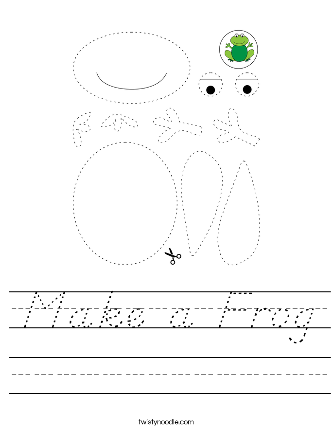 Make a Frog Worksheet