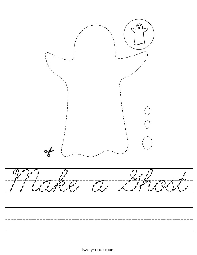 Make a Ghost Worksheet