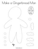 Make a Gingerbread Man Coloring Page