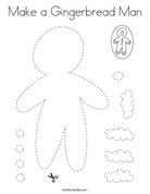 Make a Gingerbread Man Coloring Page