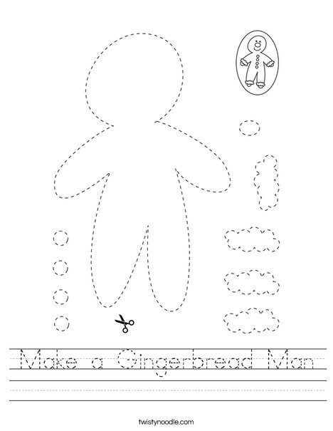 Make a Gingerbread Man Worksheet
