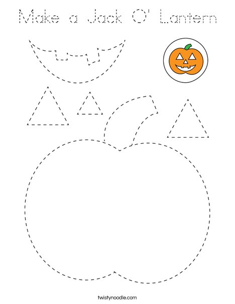 Make a Jack-O'-Lantern Coloring Page
