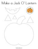 Make a Jack O' Lantern Coloring Page