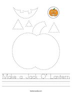 Make a Jack O' Lantern Handwriting Sheet