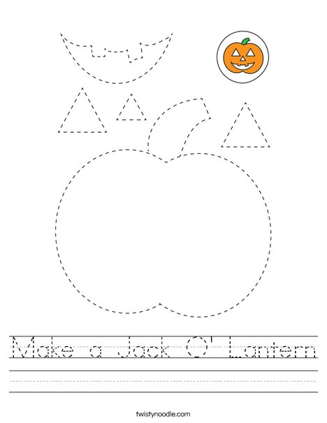 Make a Jack-O'-Lantern Worksheet