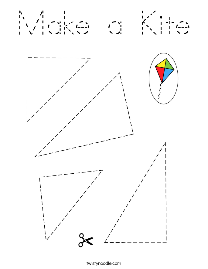 Make a Kite Coloring Page