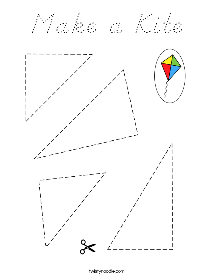 Make a Kite Coloring Page