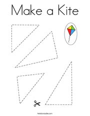 Make a Kite Coloring Page