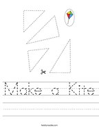 Make a Kite Handwriting Sheet