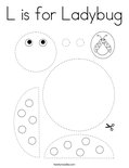 L is for Ladybug Coloring Page