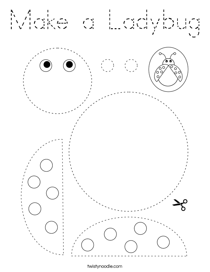 Make A Ladybug Coloring Page Tracing Twisty Noodle Make A Ladybug Coloring Page Tracing Twisty Noodle