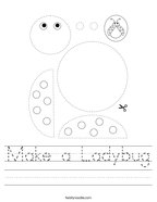 Make a Ladybug Handwriting Sheet