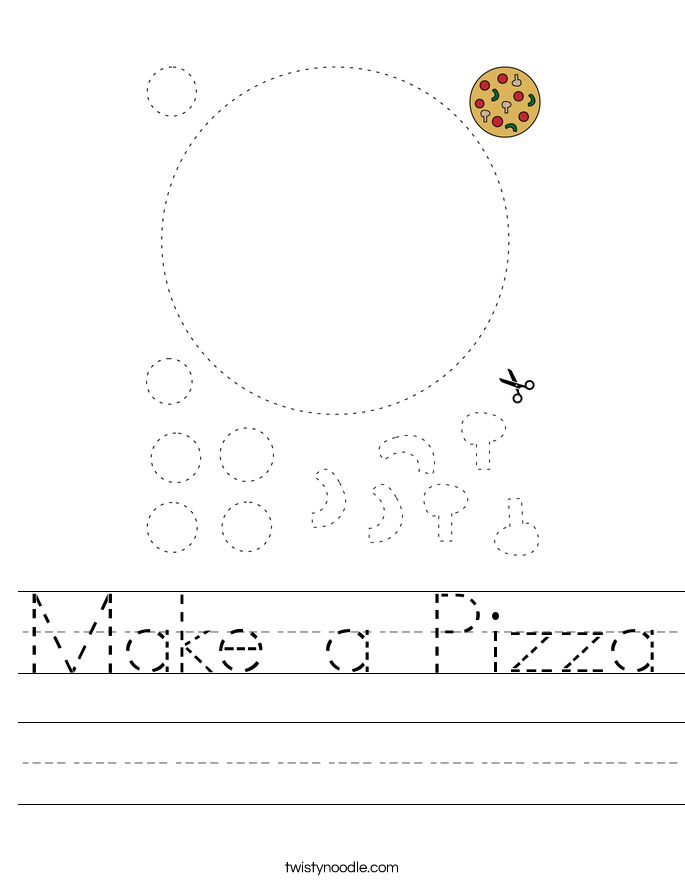 Make a Pizza Worksheet Twisty Noodle Make a Pizza Worksheet Twisty Noodle