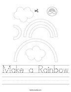 Make a Rainbow Handwriting Sheet