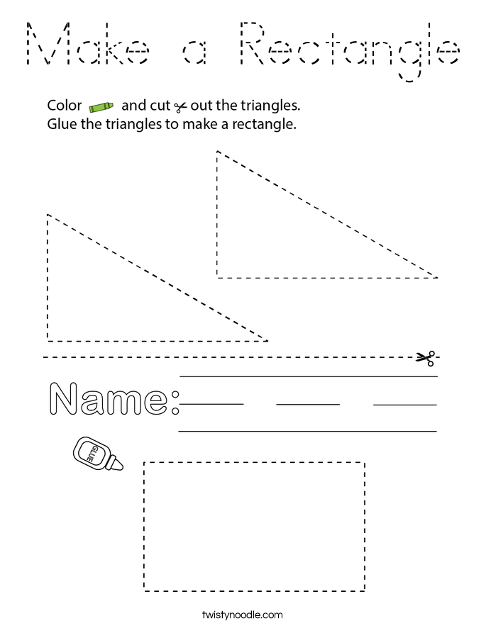 Make a Rectangle Coloring Page