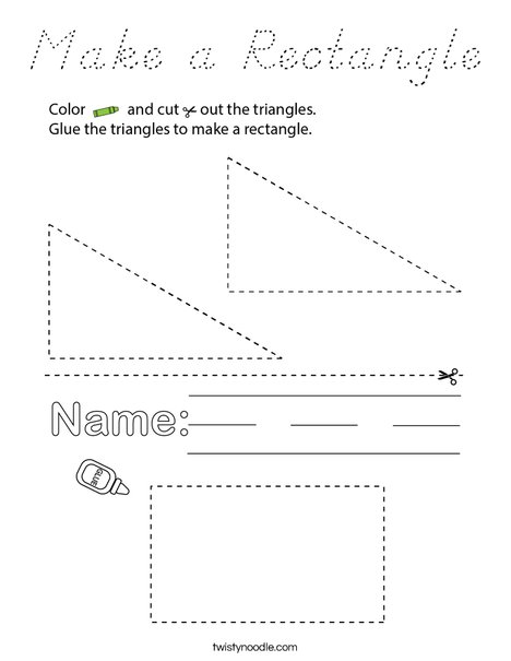 Make a Rectangle Coloring Page