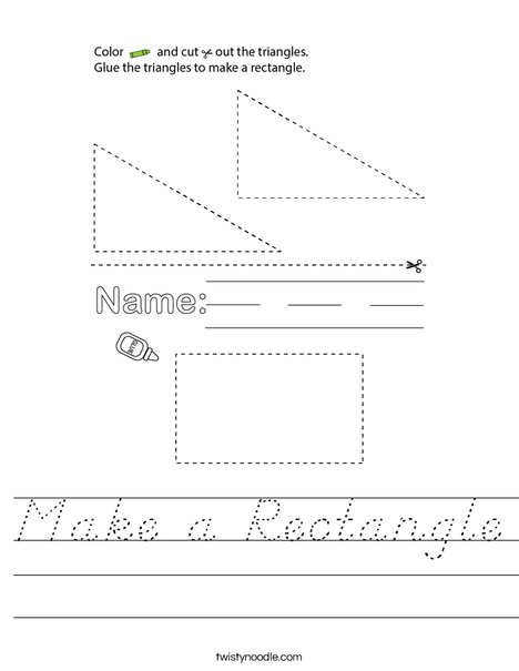 Make a Rectangle Worksheet