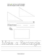 Make a Rectangle Handwriting Sheet