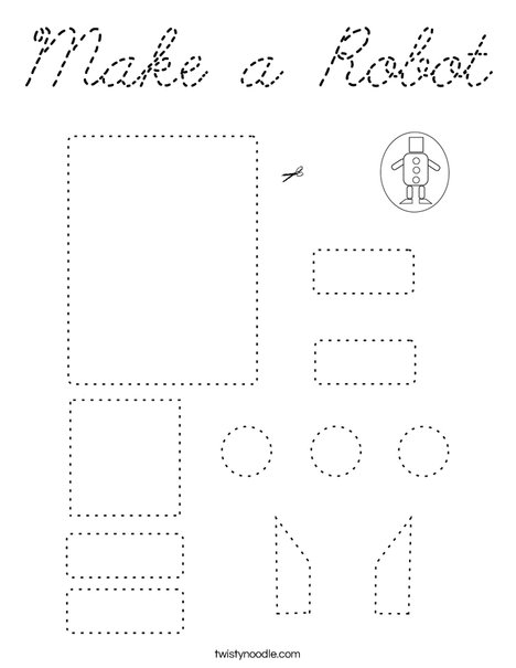 Make a Robot Coloring Page