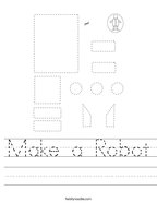 Make a Robot Handwriting Sheet