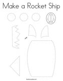 Make a Rocket Ship Coloring Page