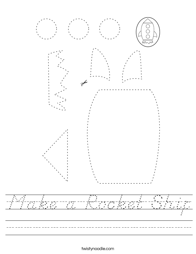 Make a Rocket Ship Worksheet