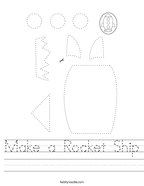 Make a Rocket Ship Handwriting Sheet