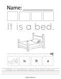 Make a sentence using the bed picture. Worksheet