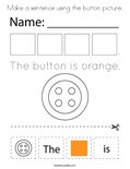 Make a sentence using the button picture. Coloring Page