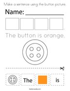 Make a sentence using the button picture Coloring Page