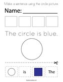 Make a sentence using the circle picture Coloring Page