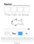 Make a sentence using the fish picture. Worksheet