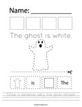 Make a sentence using the ghost picture. Worksheet