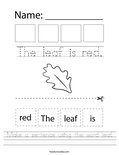 Make a sentence using the word leaf. Worksheet