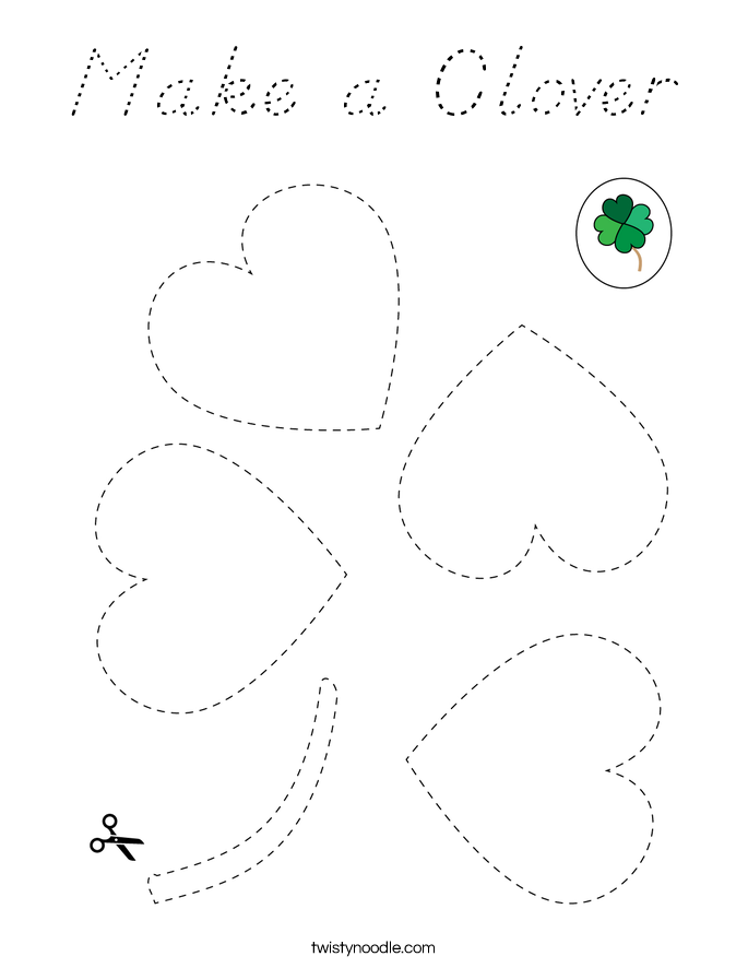 Make a Clover Coloring Page