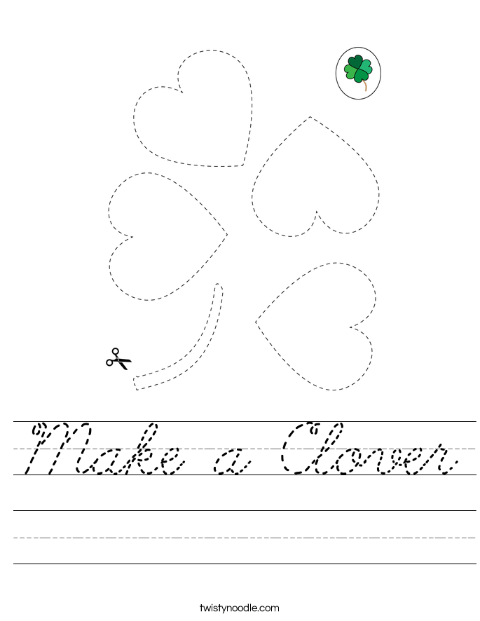 Make a Clover Worksheet