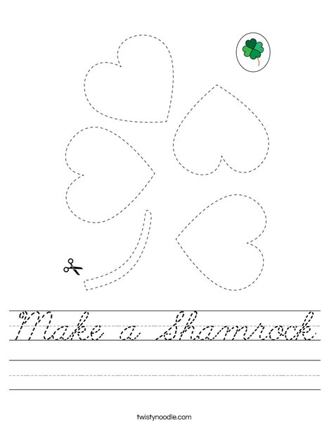 Make a Shamrock Worksheet