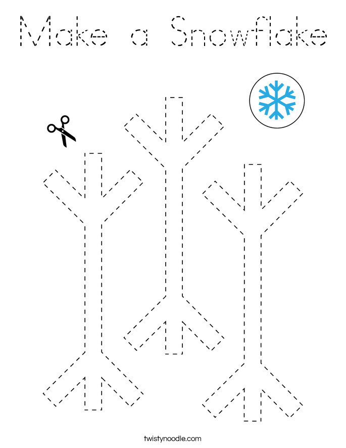 Make a Snowflake Coloring Page