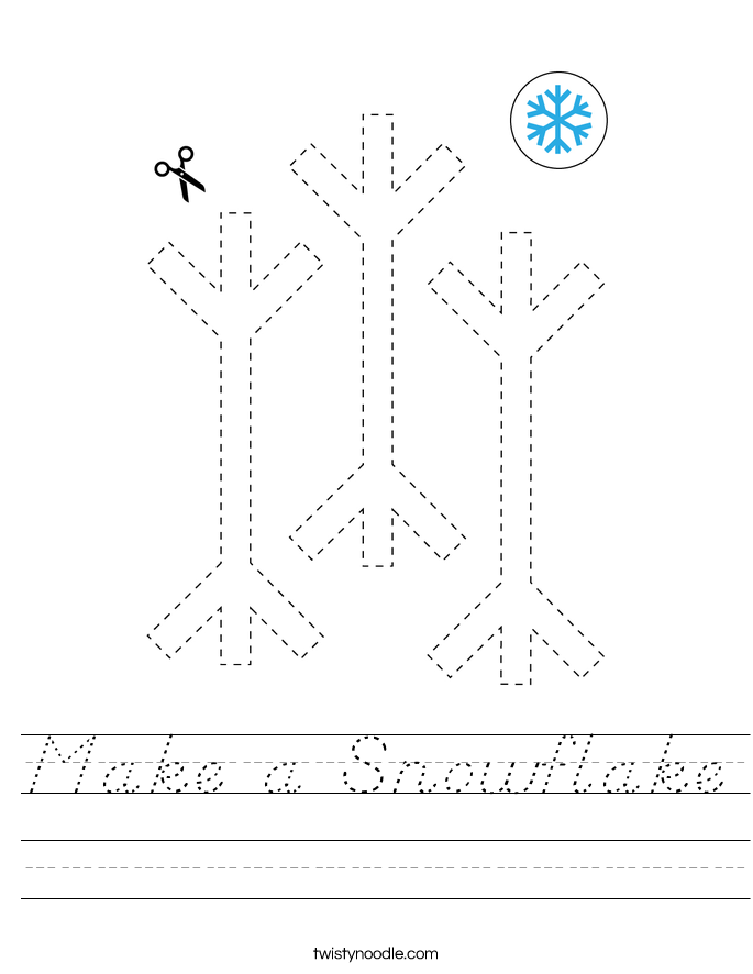 Make a Snowflake Worksheet