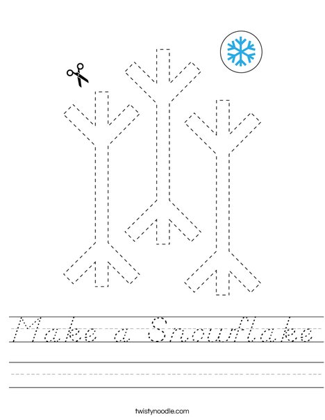 Make a Snowflake Worksheet