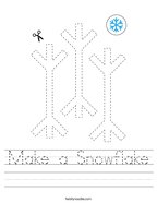 Make a Snowflake Handwriting Sheet