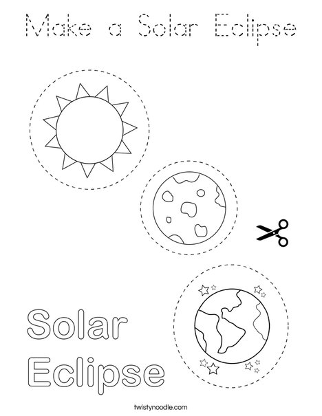 Make a Solar Eclipse Coloring Page
