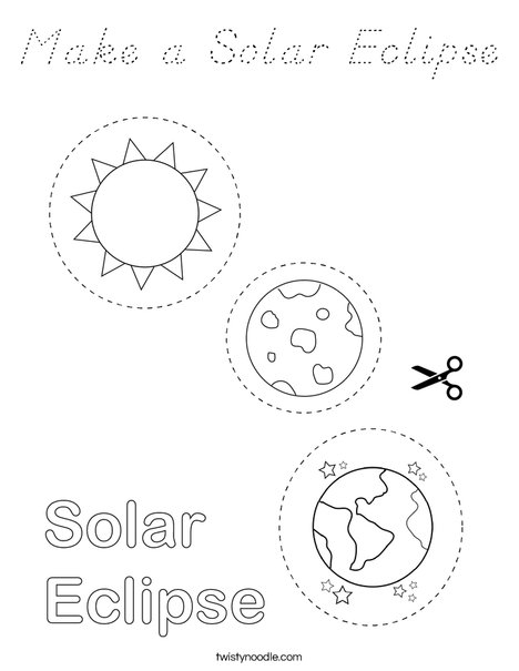 Make a Solar Eclipse Coloring Page