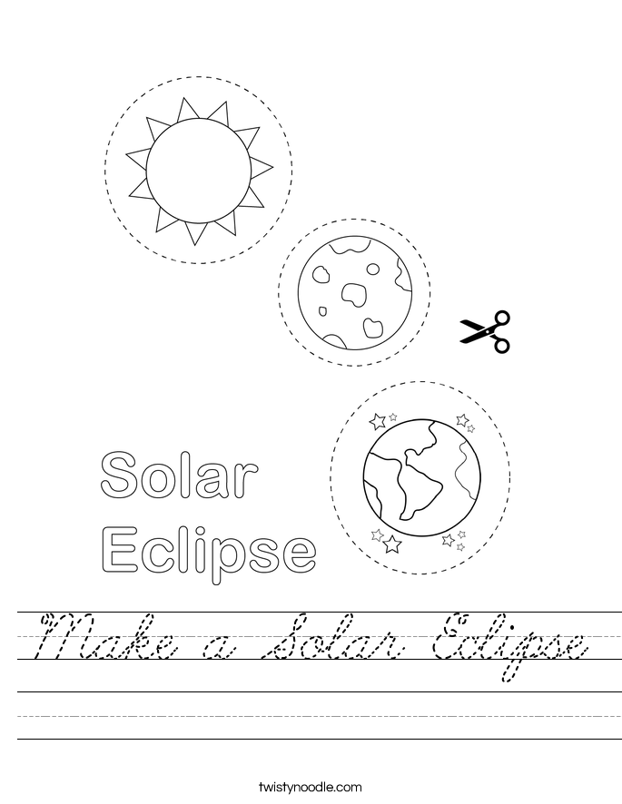 Make a Solar Eclipse Worksheet