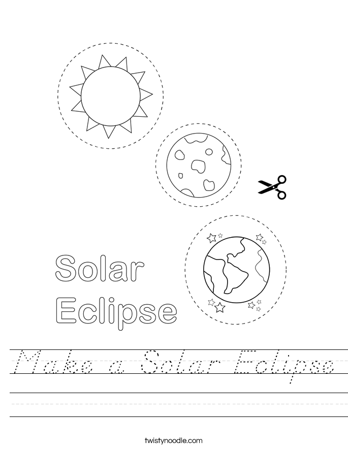 Make a Solar Eclipse Worksheet