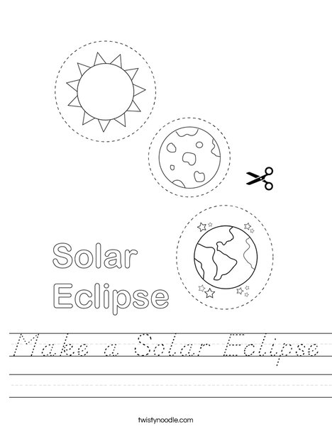 Make a Solar Eclipse Worksheet