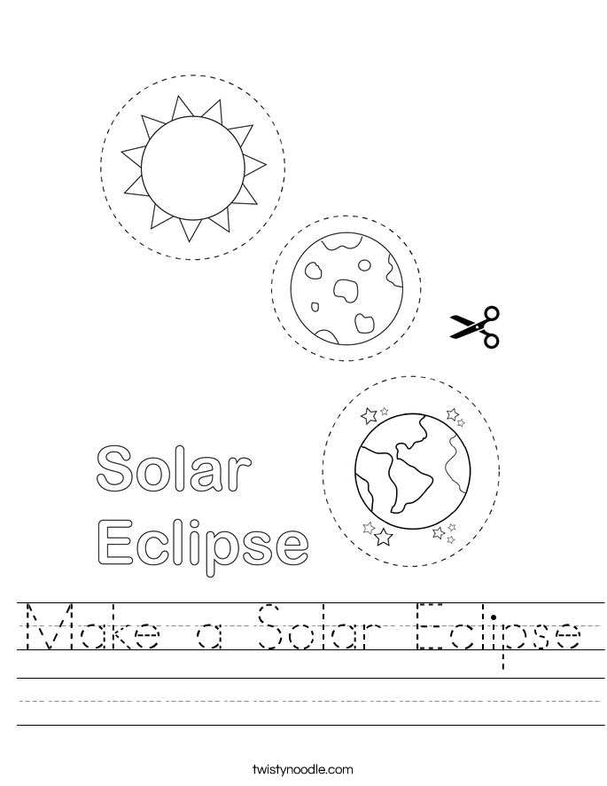 Make a Solar Eclipse Worksheet